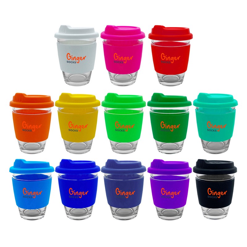 EK012 - Carlo Glass Coffee Cup – Silicone Band (Factory-Direct)