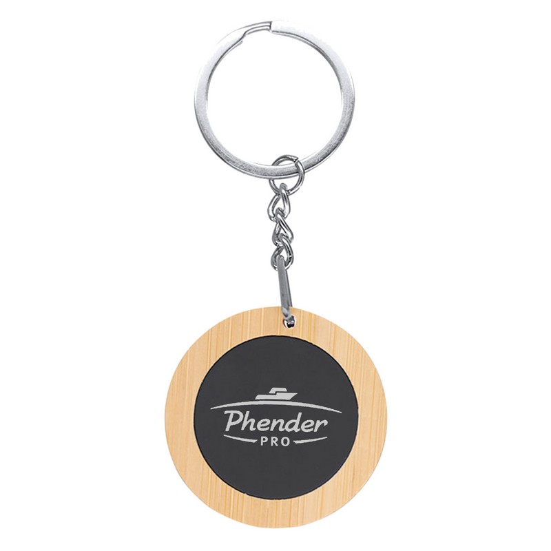 KRR015 - Mirage Round Bamboo Keyring (Factory-Direct)