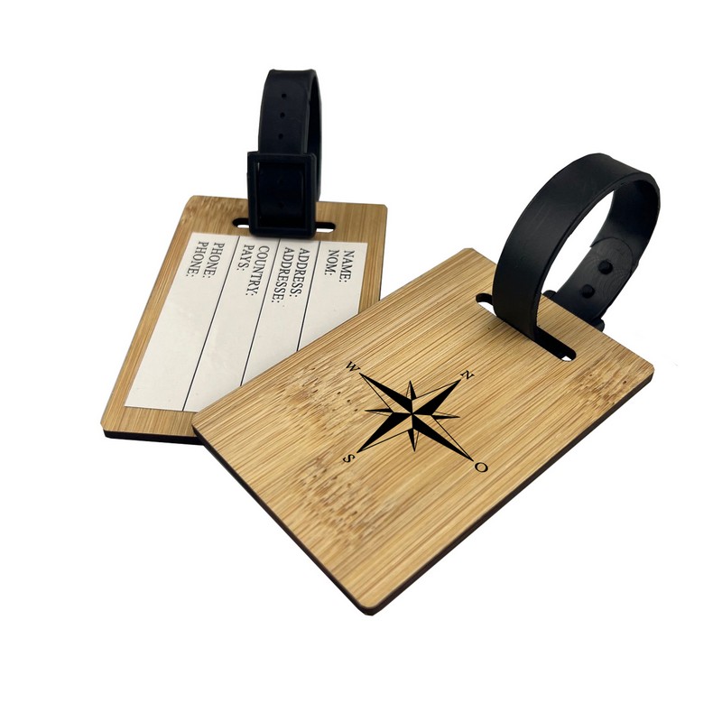 LT001 - Bamboo Luggage Tag (Factory-Direct)