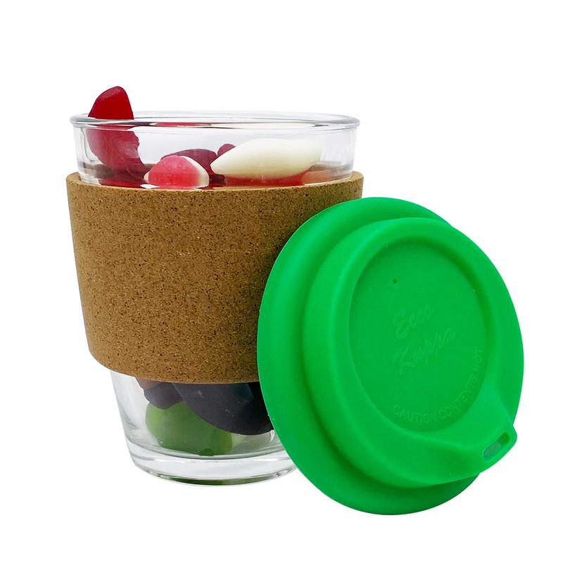 PM005 - Jelly Party Mix in Cork Band Glass Coffee Cup