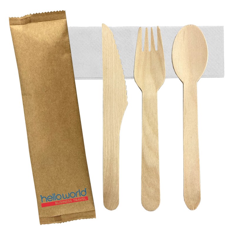 WCS002 - 3pcs Wooden Cutlery Set (Factory-Direct)