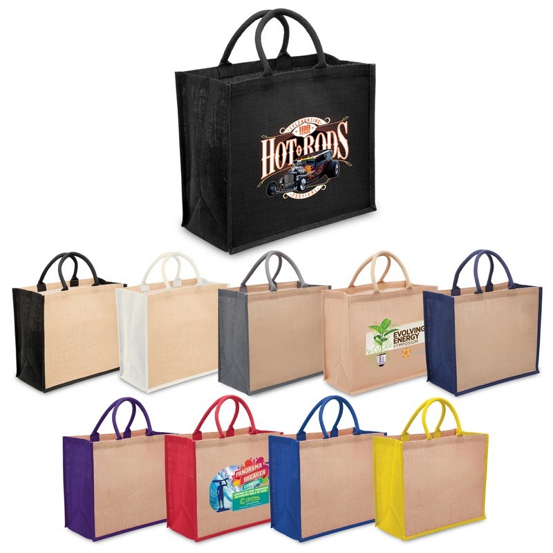Eco Jute Tote With Wide Gusset