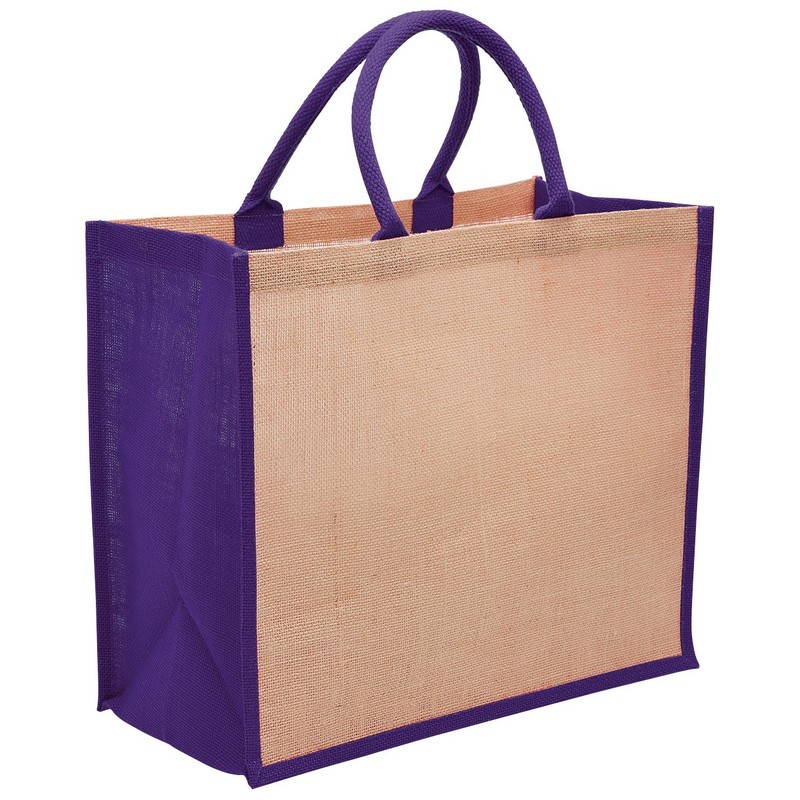 Eco Jute Tote With Wide Gusset
