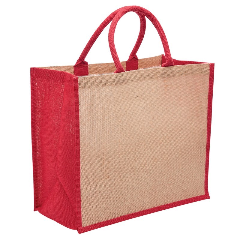 Eco Jute Tote With Wide Gusset