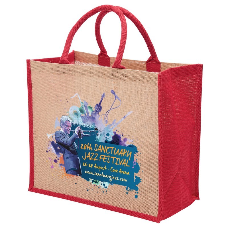 Eco Jute Tote With Wide Gusset