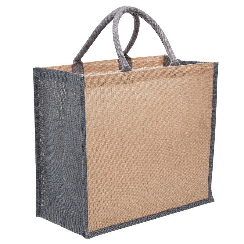 Eco Jute Tote With Wide Gusset