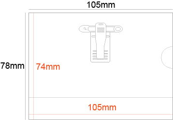 Medium Rigid Pvc Badge Holder With Magnet