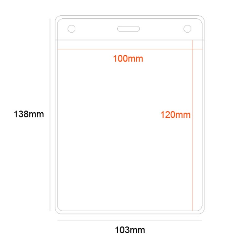 Large Portrait Flexible Badge Holder NCH012