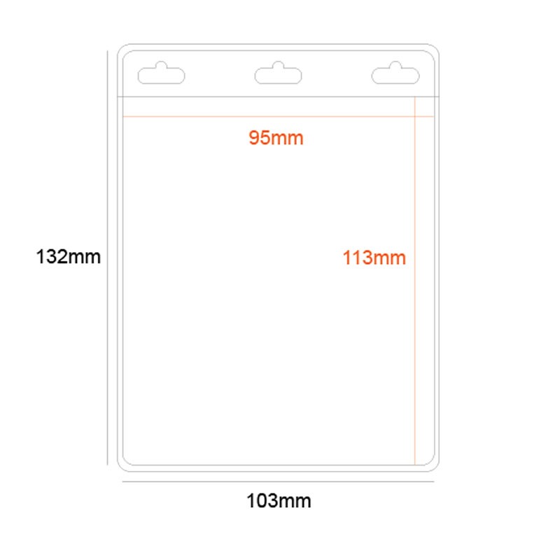 Large Portrait Flexible Badge Holder NCH012A