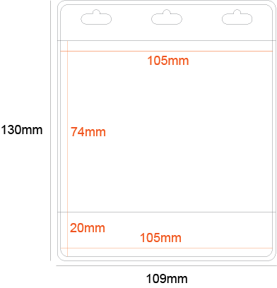 Medium Pvc Holder With Category Strip And Double Allig