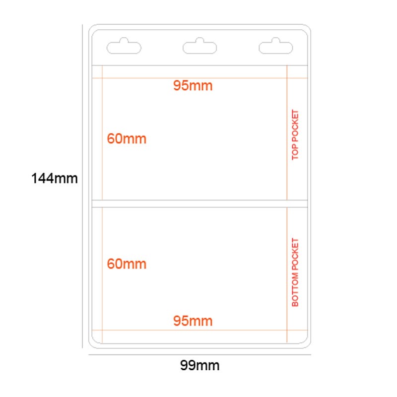 Large Pvc Conference Name Tag Holder With 3 Compartments