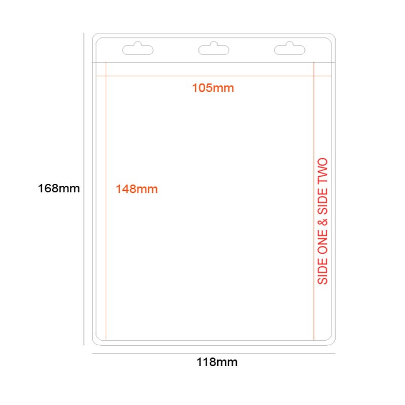Large A6 Pocket Pvc Holder - Double Sided
