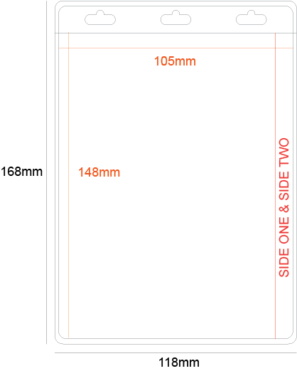 Large A6 Pocket Pvc Holder - Double Sided
