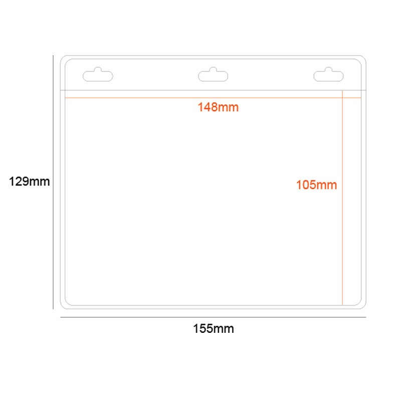 Large A6 Landscape Badge Holder With 3 Slots For Double Allig