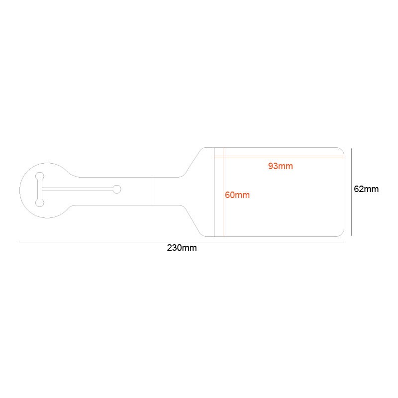 Flexible Pvc Luggage Tag Clear