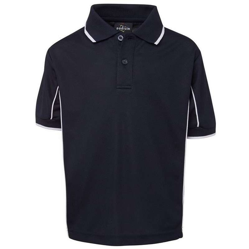 Kids Short Sleeve Piping Polo