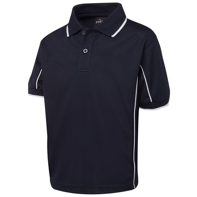 Kids Short Sleeve Piping Polo