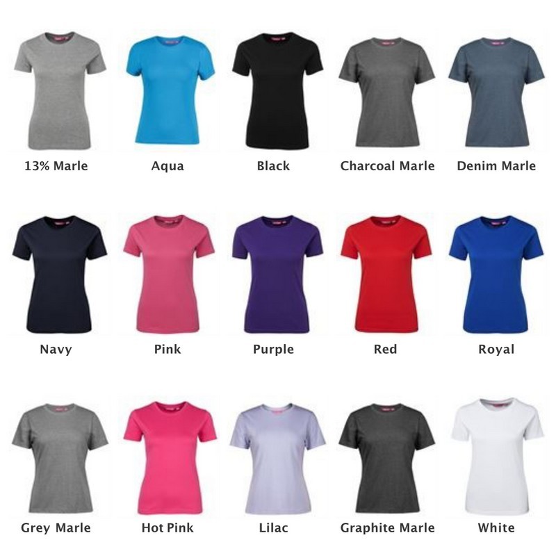 1LHT - Ladies Fitted Tee (Multicolour)