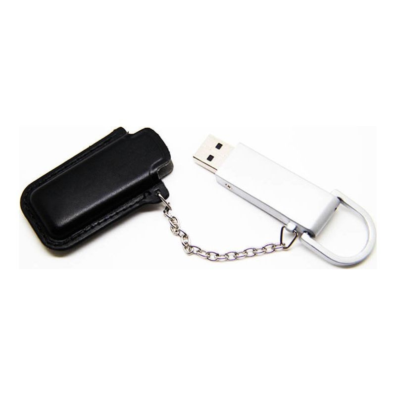Leather Cover USB Flash Drive With Chain