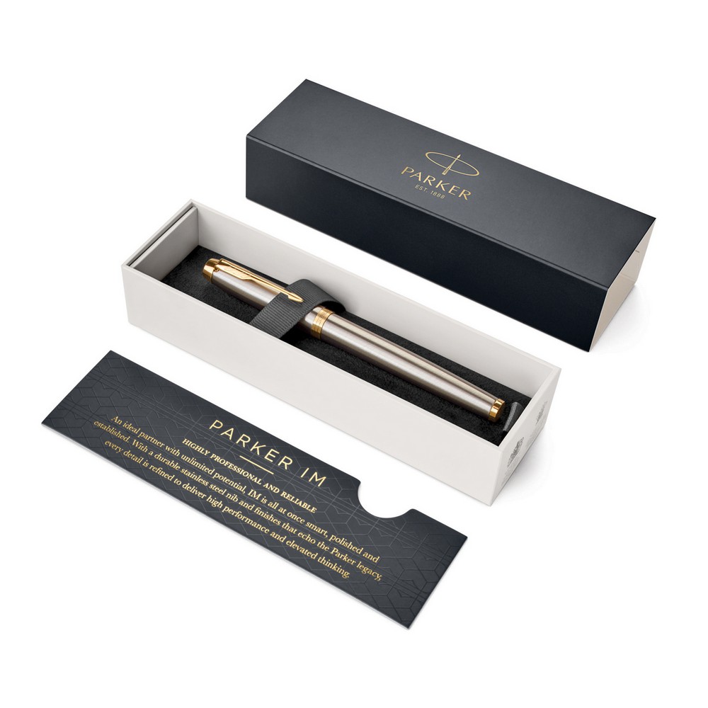 Metal Pen Rollerball Parker IM - Brushed Stainless GT