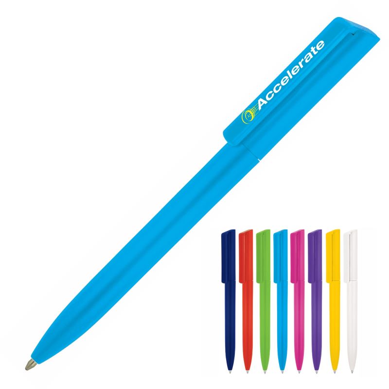 A104 - Plastic Pen Ballpoint Colours Minimalist