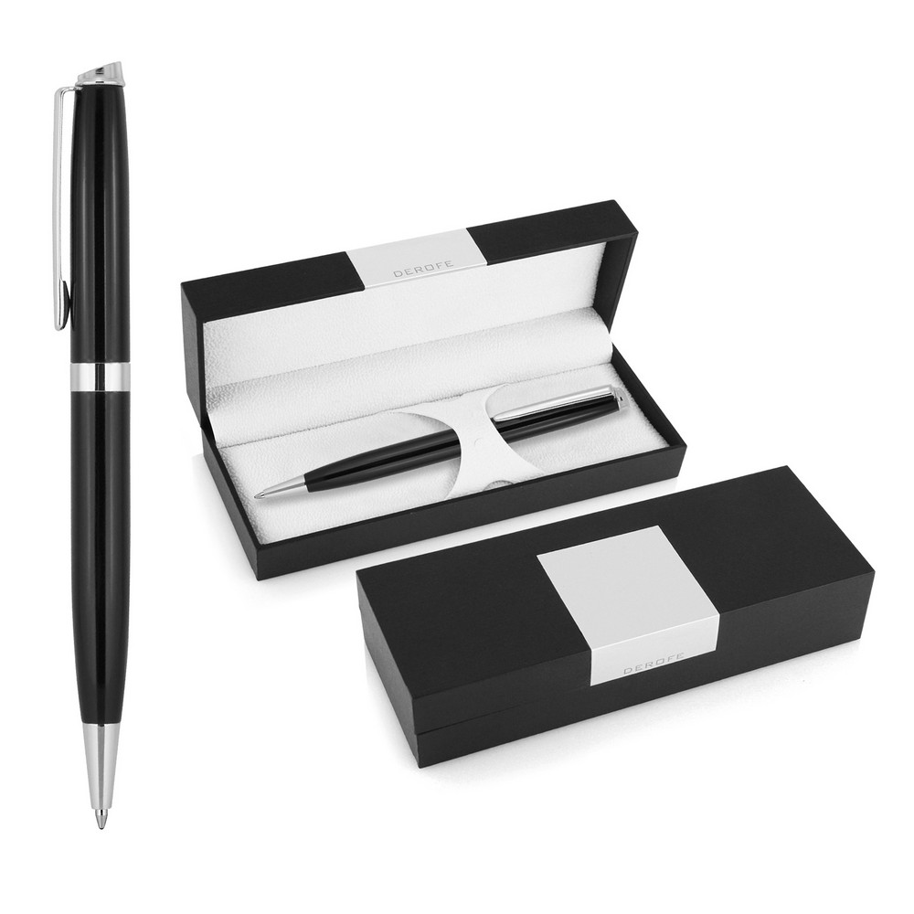 Metal Pen Ballpoint Derofe France Black