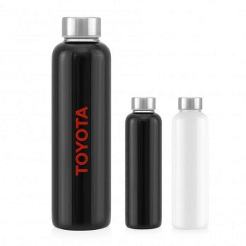 Coloured Bottle Glass 600ML - Stainless Steel Lid