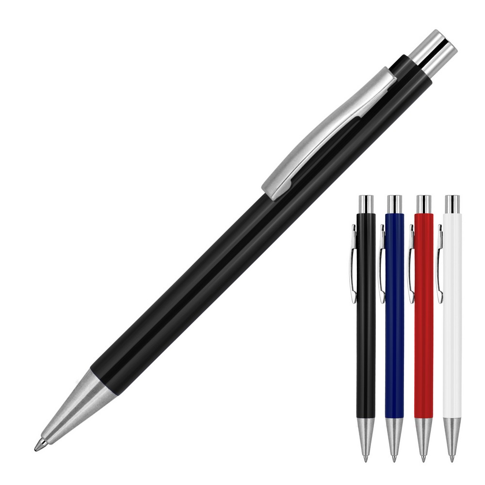 Z412 - Plastic Pen Ballpoint Solid Colours Michaela