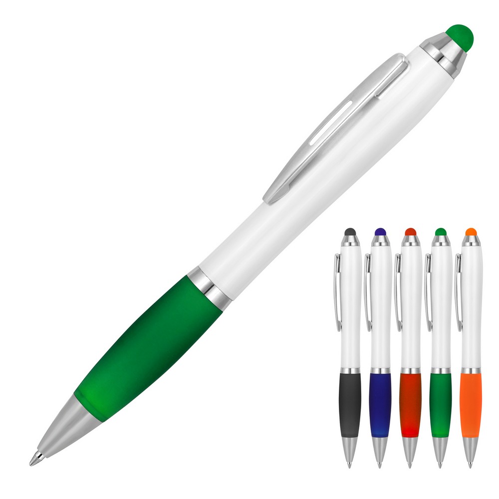 Z420 - Plastic Pen Ballpoint Stylus White Cara