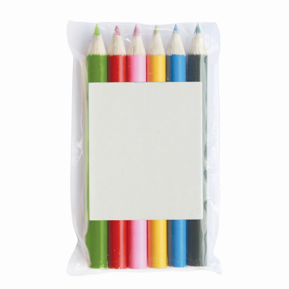 Pencils Colouring 6 Pack Pouch