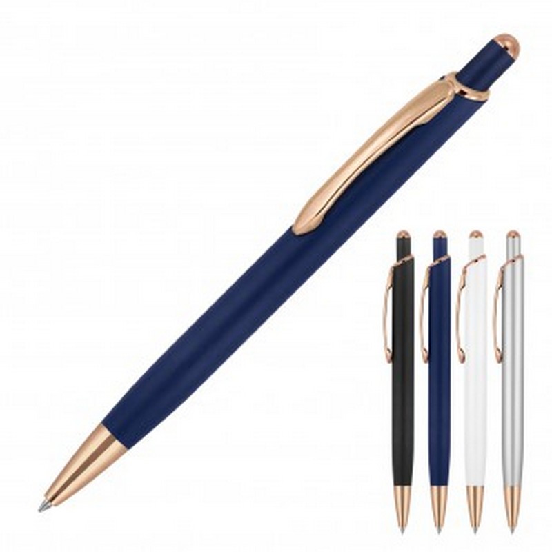 Executive Metal Pen Ballpoint Bella Matte Rose Gold Trim