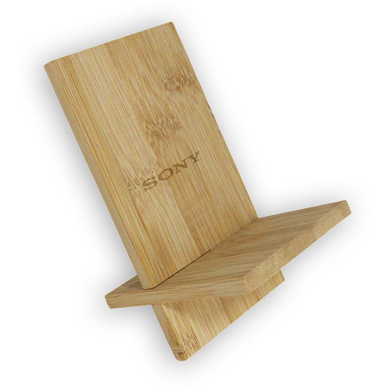 Groove Bamboo Phone Stand
