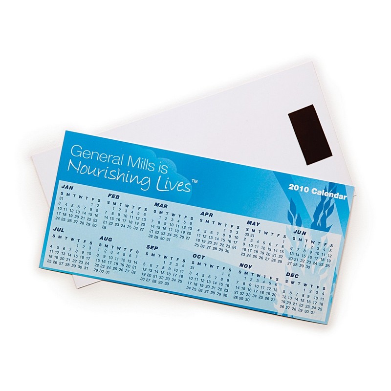 Magnetic Tab Calendar - 210mm W x 100mm H x 0.5mm