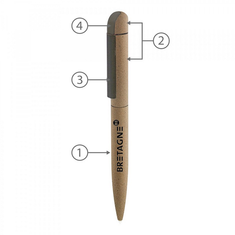 BND62 FOLK, TWIST METAL BALL PEN