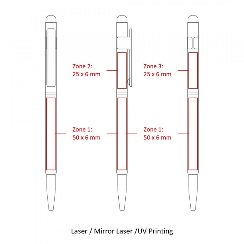 Stylus Hex Pens (Custom Made To Order - BND70S)