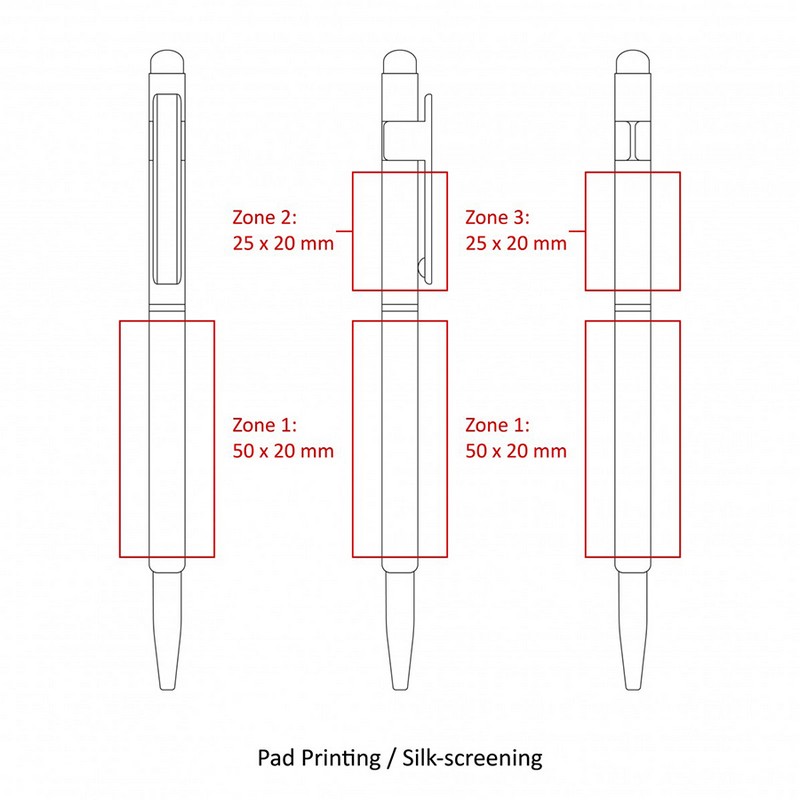 Stylus Hex Pens (Custom Made To Order - BND70S)