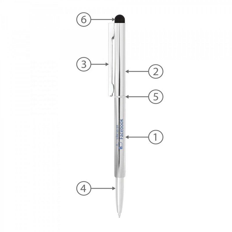 BND71S CLAP STYLUS THIN TWIST METAL BALL PEN