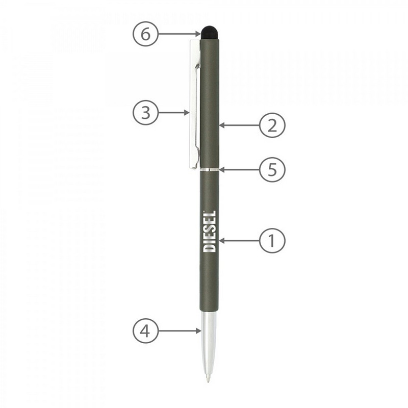 BND71S CLAP STYLUS THIN TWIST METAL BALL PEN