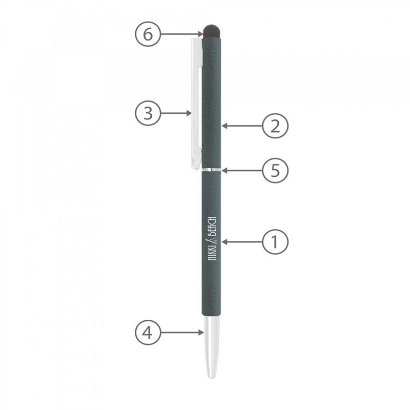 BND71S CLAP STYLUS THIN TWIST METAL BALL PEN