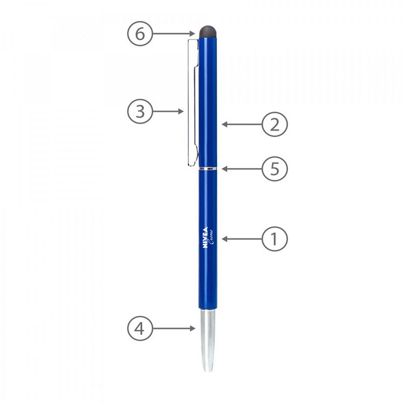 BND71S CLAP STYLUS THIN TWIST METAL BALL PEN