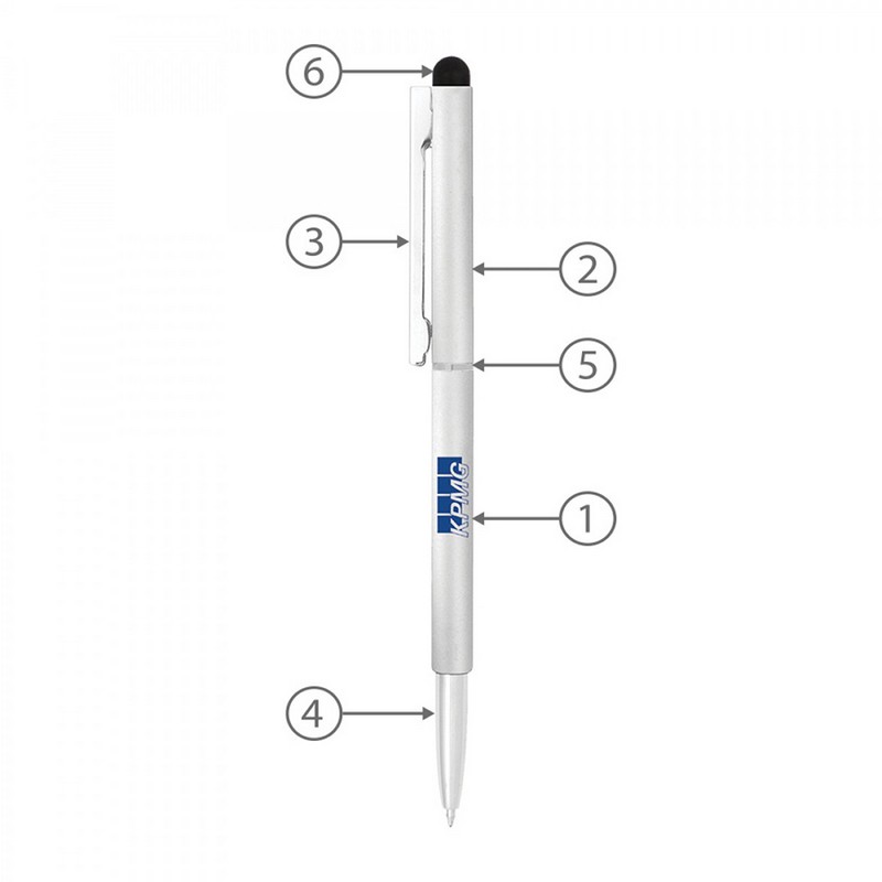 BND71S CLAP STYLUS THIN TWIST METAL BALL PEN