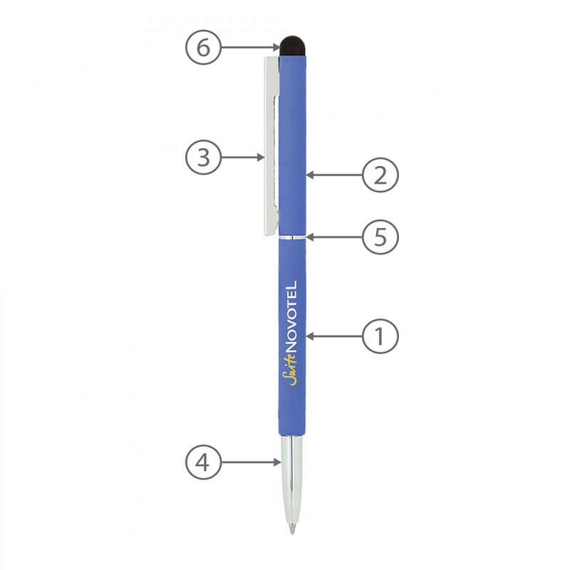 BND71S CLAP STYLUS THIN TWIST METAL BALL PEN