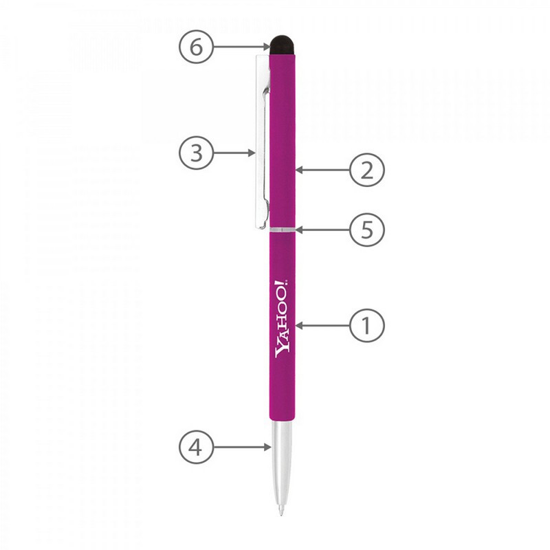 BND71S CLAP STYLUS THIN TWIST METAL BALL PEN