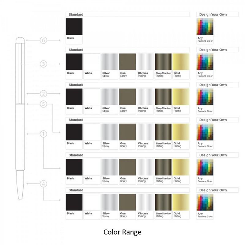 BND71S CLAP STYLUS THIN TWIST METAL BALL PEN