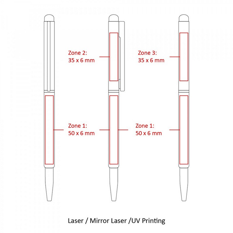 BND71S CLAP STYLUS THIN TWIST METAL BALL PEN