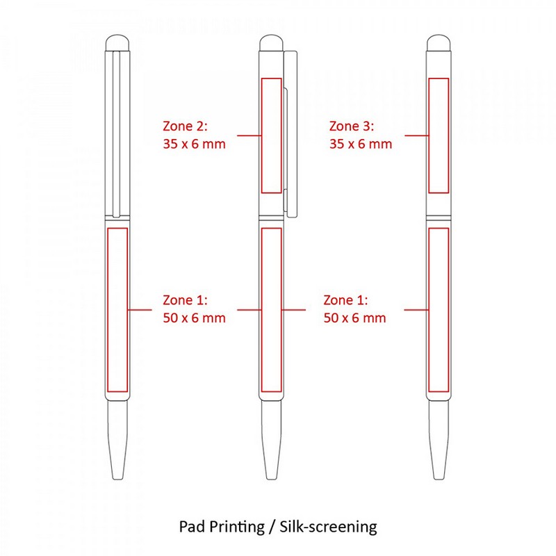 BND71S CLAP STYLUS THIN TWIST METAL BALL PEN
