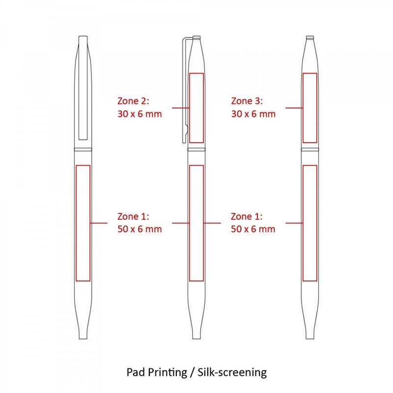 BND72 GLAD, THIN TWIST METAL BALL PEN