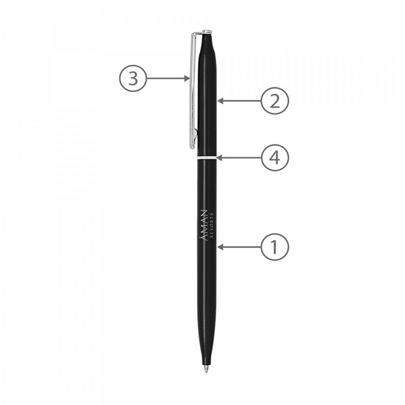 BND72 GLAD, THIN TWIST METAL BALL PEN