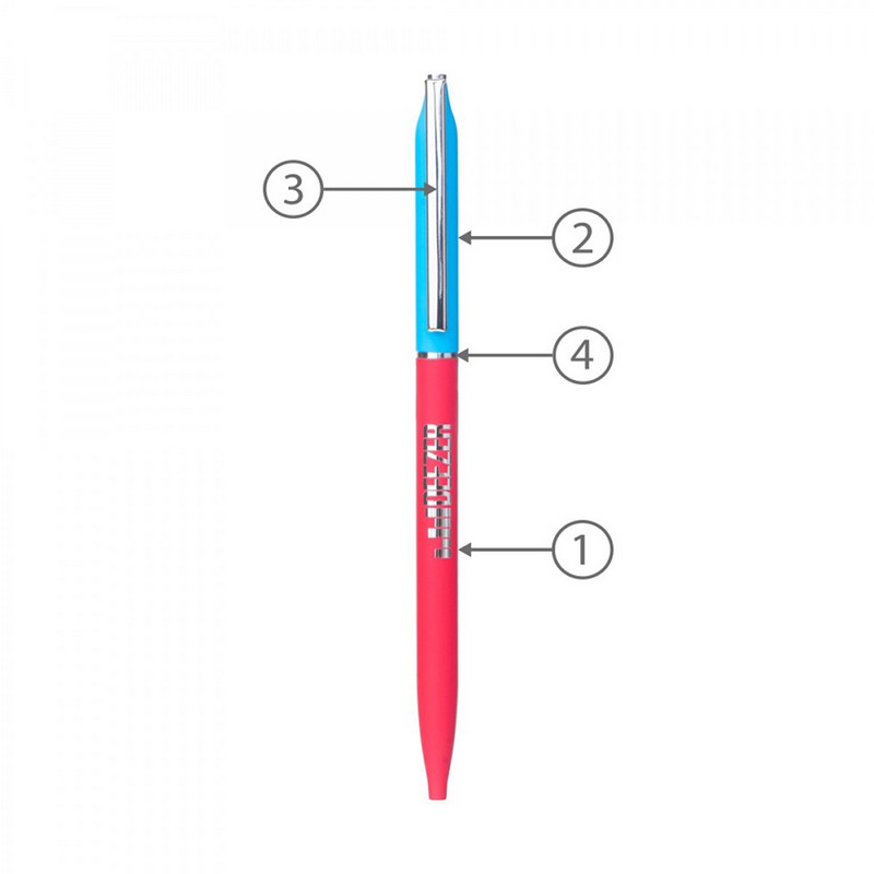 BND72 GLAD, THIN TWIST METAL BALL PEN