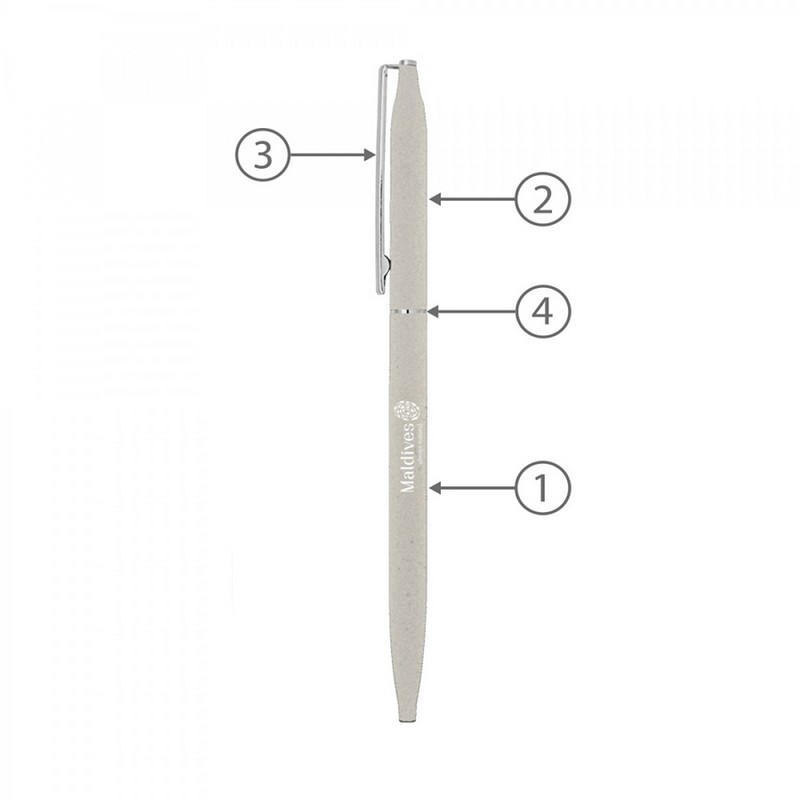 BND72 GLAD, THIN TWIST METAL BALL PEN